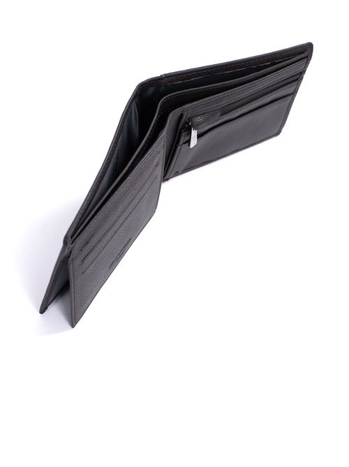 Portefeuille italien  2 volets  stop rfid  cuir confort hexagona - Kiabi