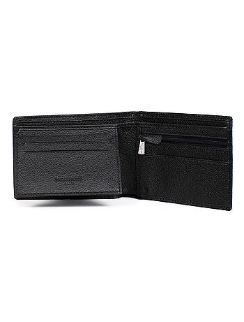 Portefeuille italien 2 volets stop rfid cuir confort hexagona