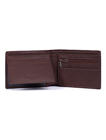 Portefeuille italien 2 volets Stop RFID Cuir CONFORT