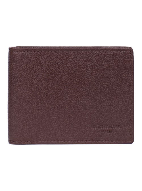 Portefeuille italien  2 volets  Stop RFID  Cuir CONFORT - Kiabi