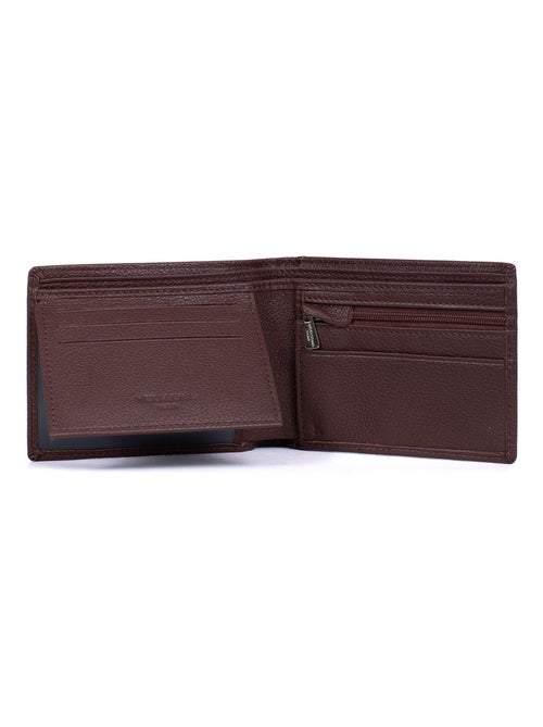 Portefeuille italien  2 volets  Stop RFID  Cuir CONFORT - Kiabi