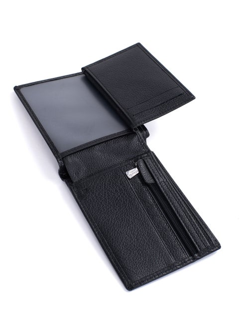 Portefeuille italien  2 volets  Stop RFID  Cuir CONFORT - Kiabi