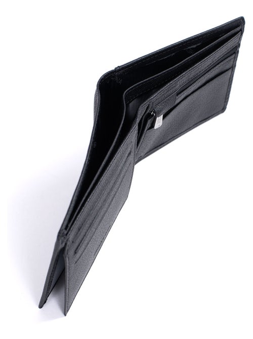Portefeuille italien  2 volets  Stop RFID  Cuir CONFORT - Kiabi