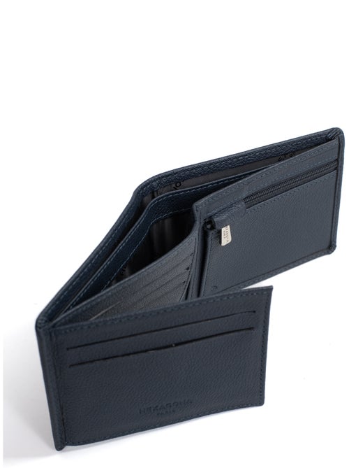 Portefeuille italien 2 volets Stop RFID Cuir de vachette CONFORT - Kiabi Portefeuille italien 2 volets Stop RFID Cuir de vachette CONFORT - Kiabi