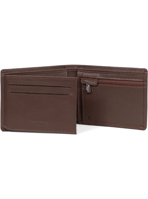 Portefeuille italien 2 volets Stop RFID Cuir de vachette CONFORT - Kiabi Portefeuille italien 2 volets Stop RFID Cuir de vachette CONFORT - Kiabi