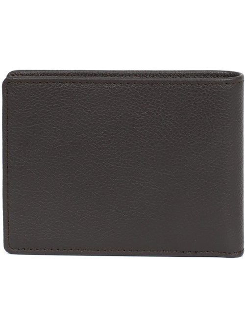 Portefeuille italien  2 volets  Stop RFID  Cuir de vachette CONFORT - Kiabi