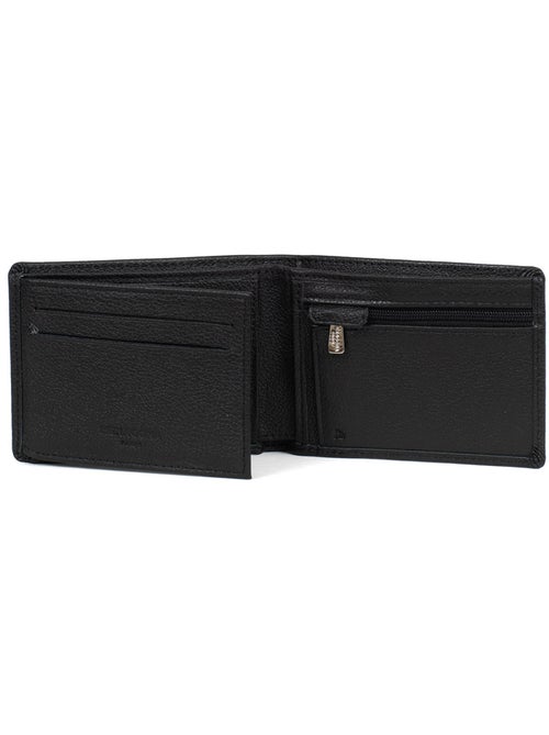Portefeuille italien 2 volets Stop RFID Cuir de vachette CONFORT - Kiabi Portefeuille italien 2 volets Stop RFID Cuir de vachette CONFORT - Kiabi