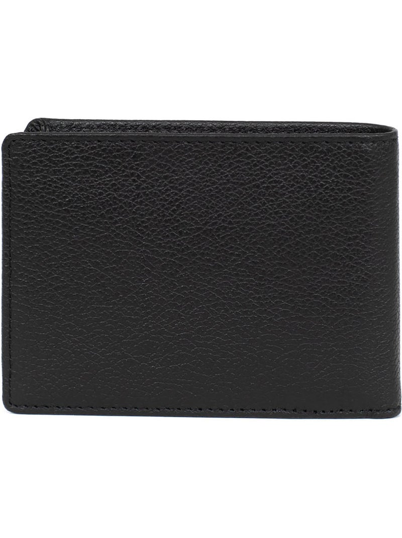 Portefeuille italien  2 volets  Stop RFID  Cuir de vachette CONFORT Noir - Kiabi