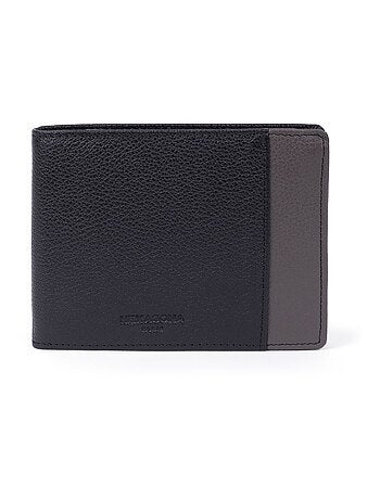 Portefeuille italien 2 volets stop rfid cuir duo hexagona