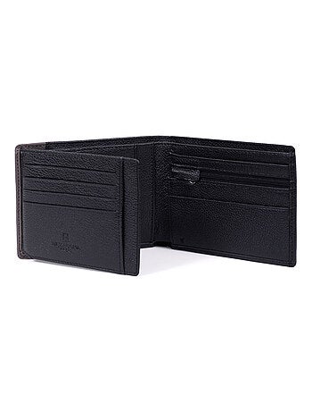 Portefeuille italien 2 volets stop rfid cuir duo hexagona