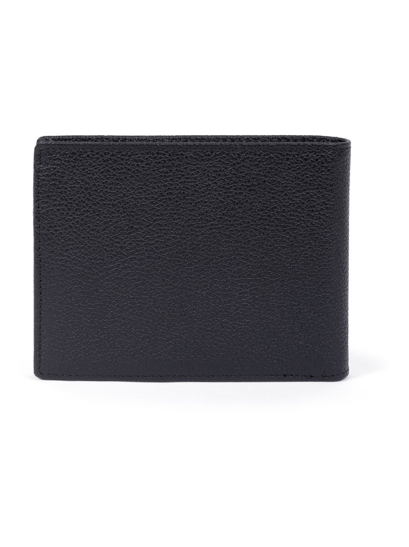 Portefeuille italien  2 volets  Stop RFID  Cuir DUO Noir - Kiabi