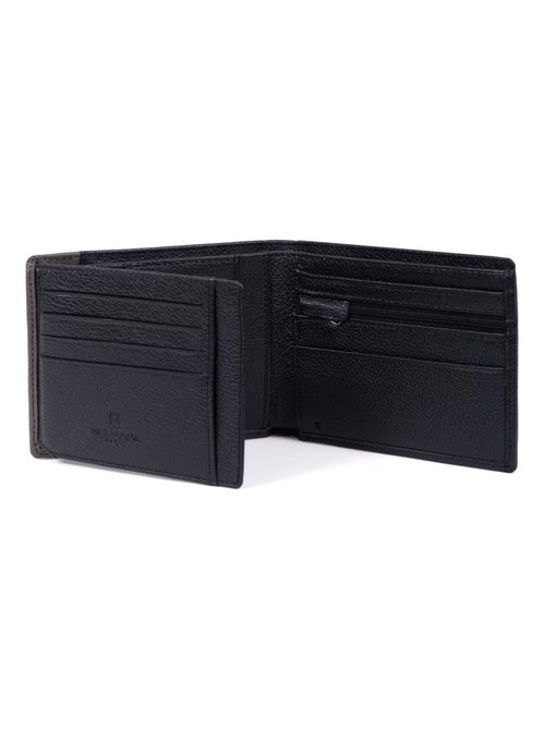 Portefeuille italien  2 volets  Stop RFID  Cuir DUO - Kiabi