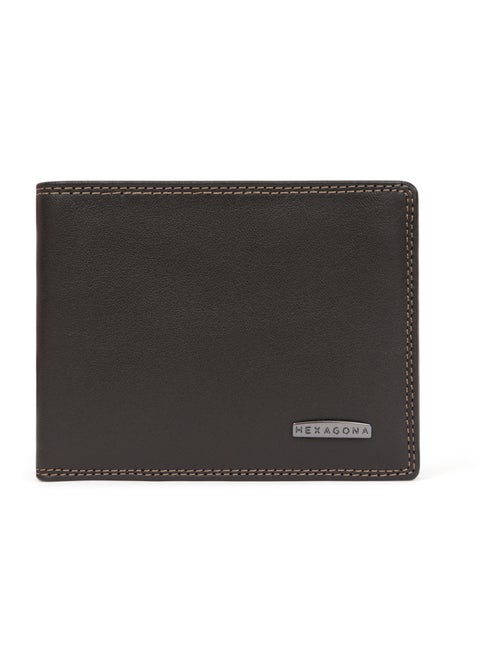 Portefeuille italien  2 volets  stop rfid  cuir sensation hexagona - Kiabi