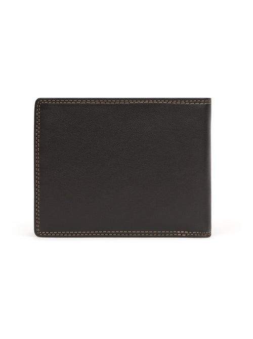Portefeuille italien  2 volets  stop rfid  cuir sensation hexagona - Kiabi