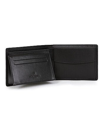 Portefeuille italien 2 volets stop rfid cuir sensation hexagona