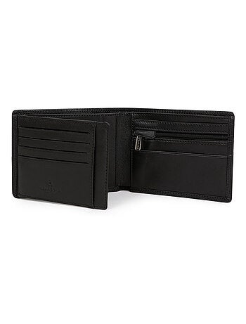 Portefeuille italien 2 volets stop rfid cuir sensation hexagona