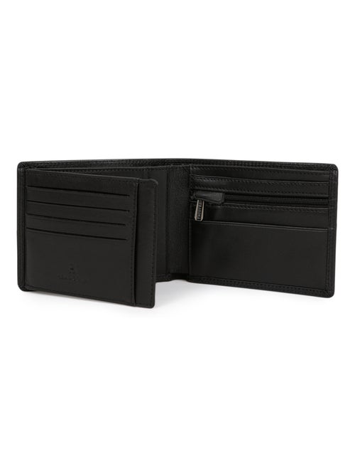 Portefeuille italien  2 volets  stop rfid  cuir sensation hexagona - Kiabi