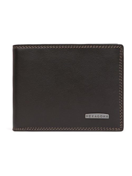 Portefeuille italien  2 volets  Stop RFID  Cuir SENSATION - Kiabi