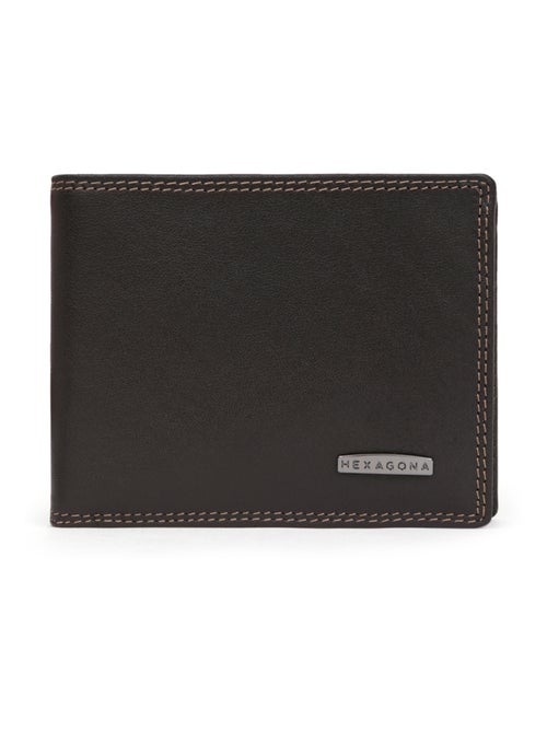 Portefeuille italien  2 volets  Stop RFID  Cuir SENSATION - Kiabi