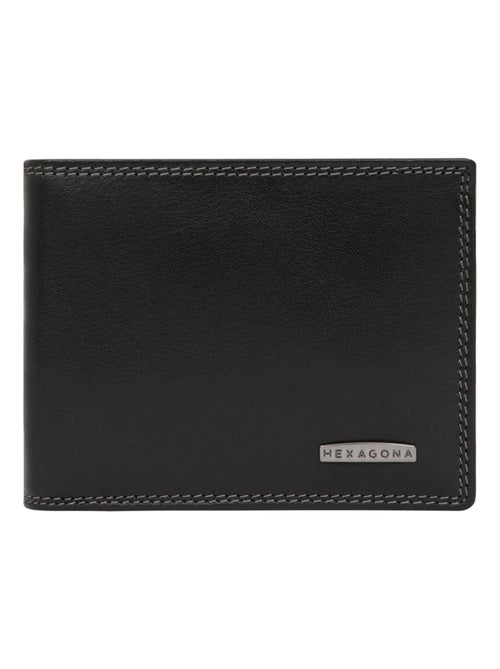 Portefeuille italien  2 volets  Stop RFID  Cuir SENSATION - Kiabi