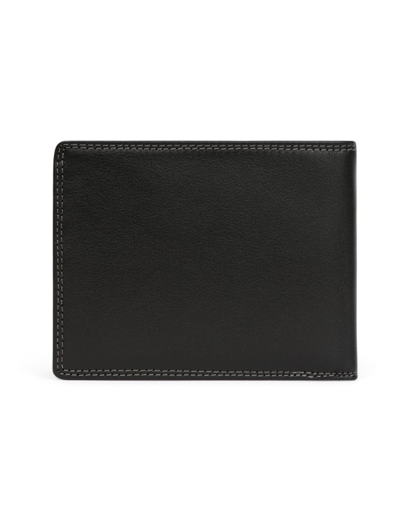 Portefeuille italien  2 volets  Stop RFID  Cuir SENSATION Noir - Kiabi