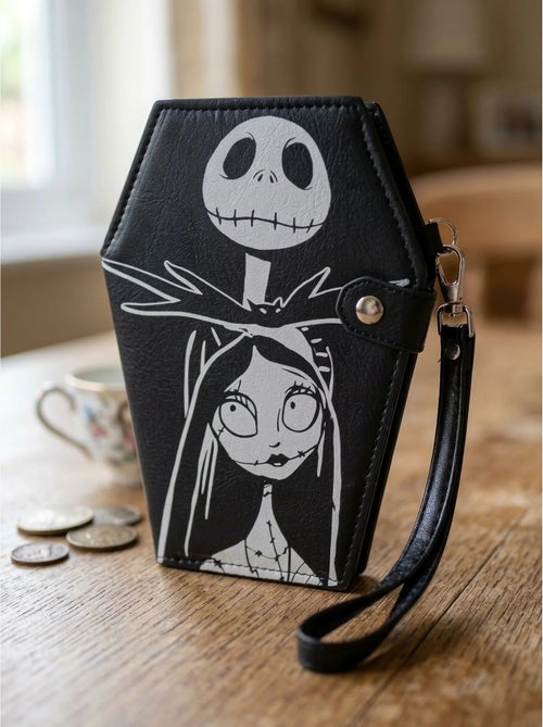 Portefeuille Jack et Sally simili cuir Disney - Kiabi