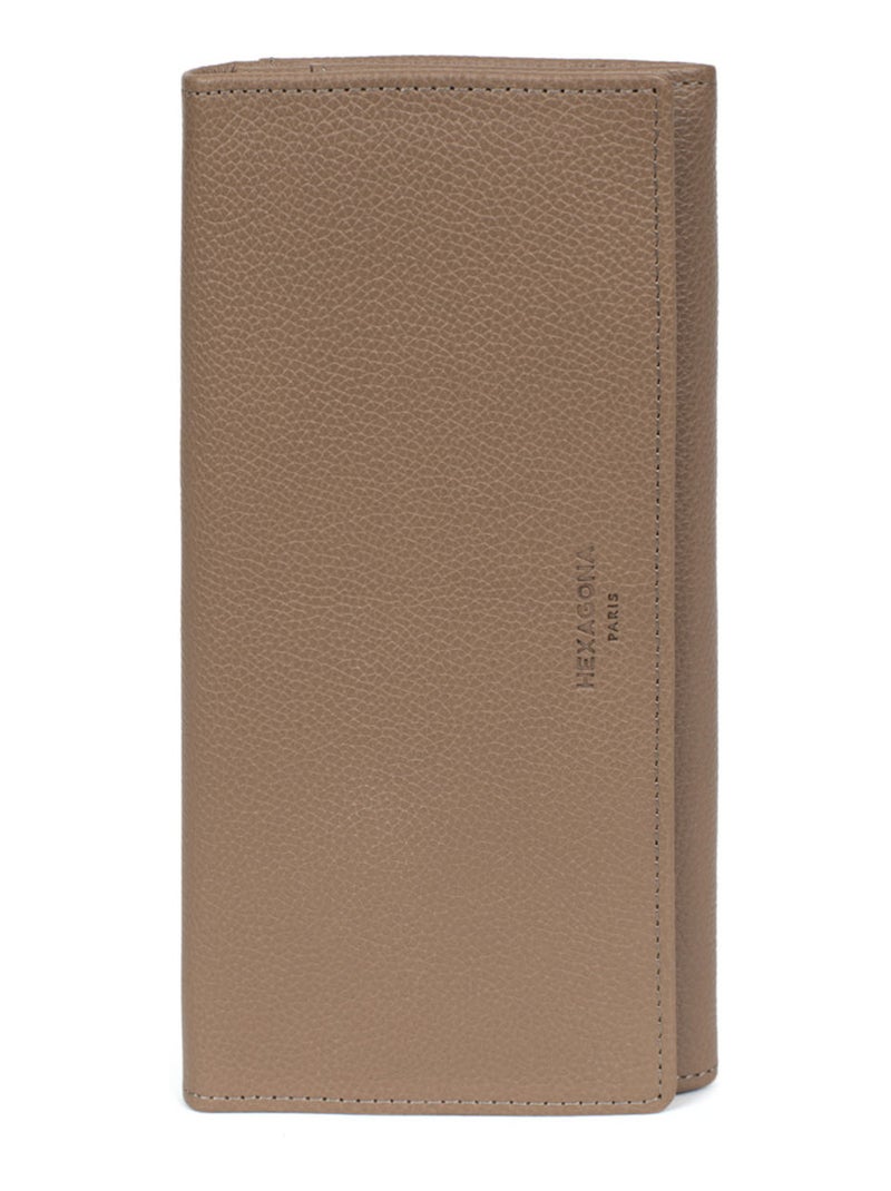 Portefeuille long  1 volet  Cuir CONFORT Marron clair - Kiabi