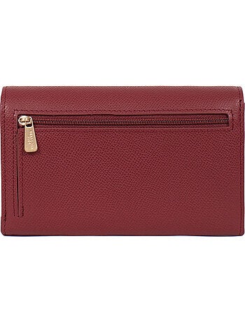 Portefeuille long 1 volet stop rfid cuir aude hexagona