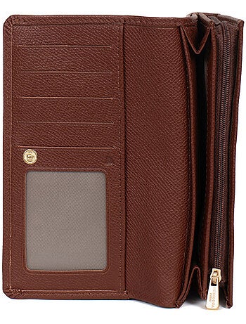 Portefeuille long 1 volet Stop RFID Cuir AUDE