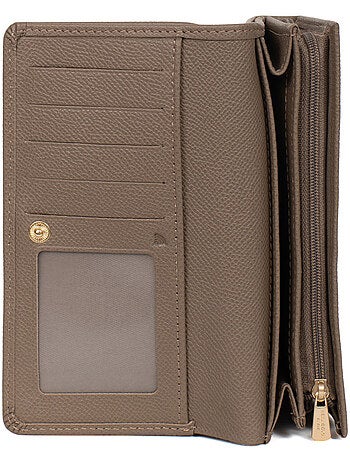 Portefeuille long 1 volet Stop RFID Cuir AUDE