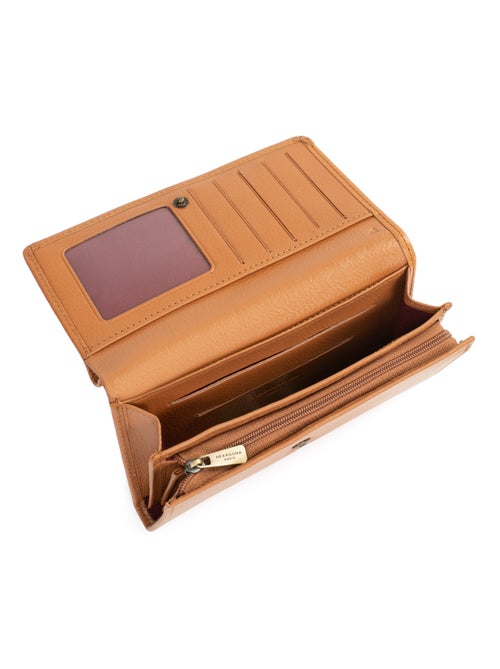 Portefeuille long  1 volet  Stop RFID  Cuir BASTILLE - Kiabi