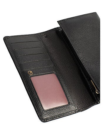 Portefeuille long 1 volet Stop RFID Cuir BASTILLE