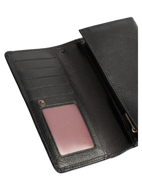 Portefeuille long  1 volet  Stop RFID  Cuir BASTILLE - Kiabi