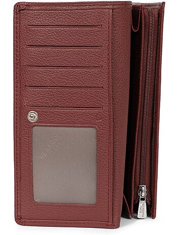 Portefeuille long 1 volet Stop RFID Cuir MIRABELLE