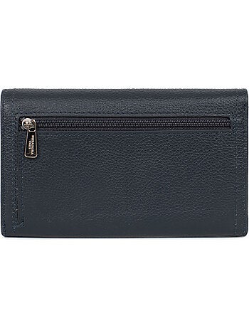 Portefeuille long 1 volet stop rfid cuir mirabelle hexagona