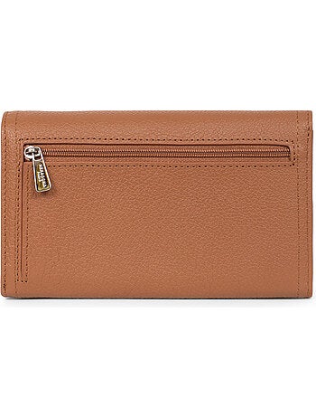 Portefeuille long 1 volet stop rfid cuir mirabelle hexagona