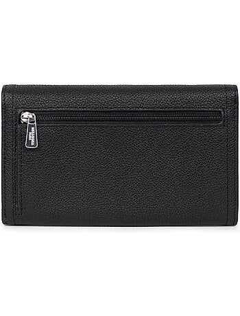 Portefeuille long 1 volet stop rfid cuir mirabelle hexagona