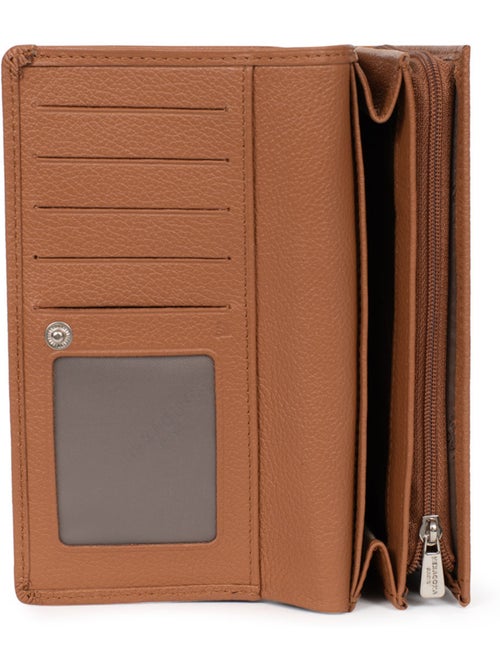 Portefeuille long 1 volet Stop RFID Cuir MIRABELLE - Kiabi Portefeuille long 1 volet Stop RFID Cuir MIRABELLE - Kiabi
