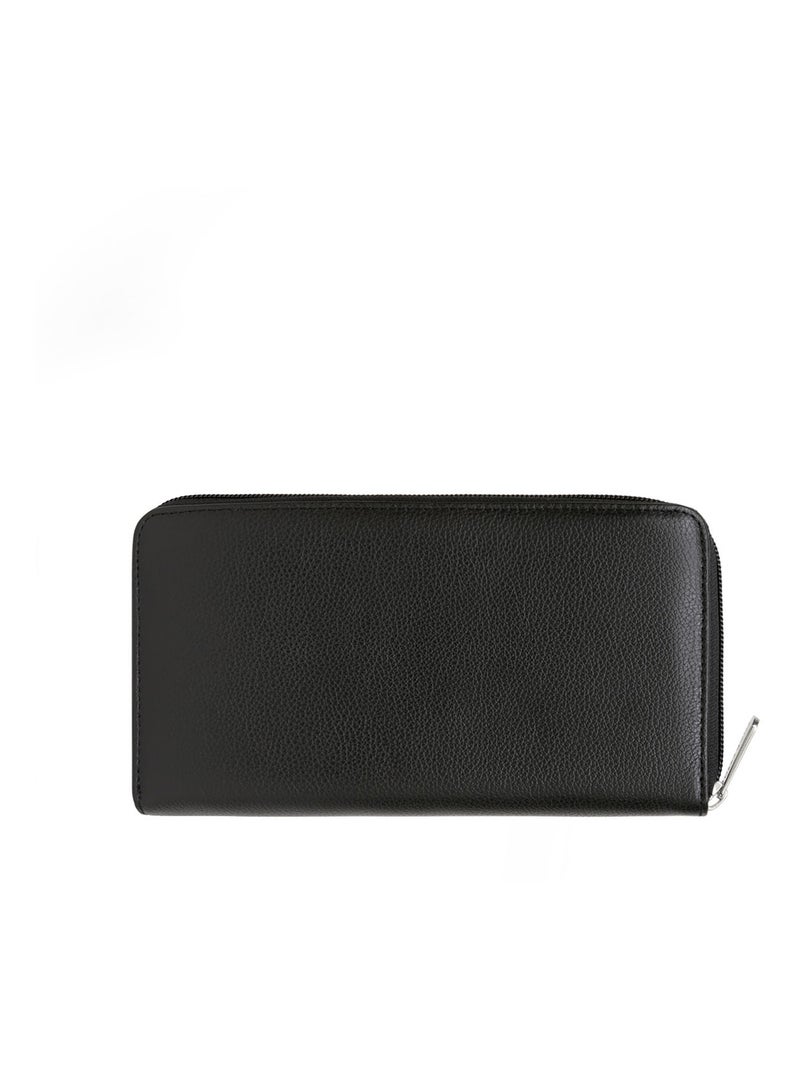 Portefeuille long  Cuir CONFORT Noir - Kiabi