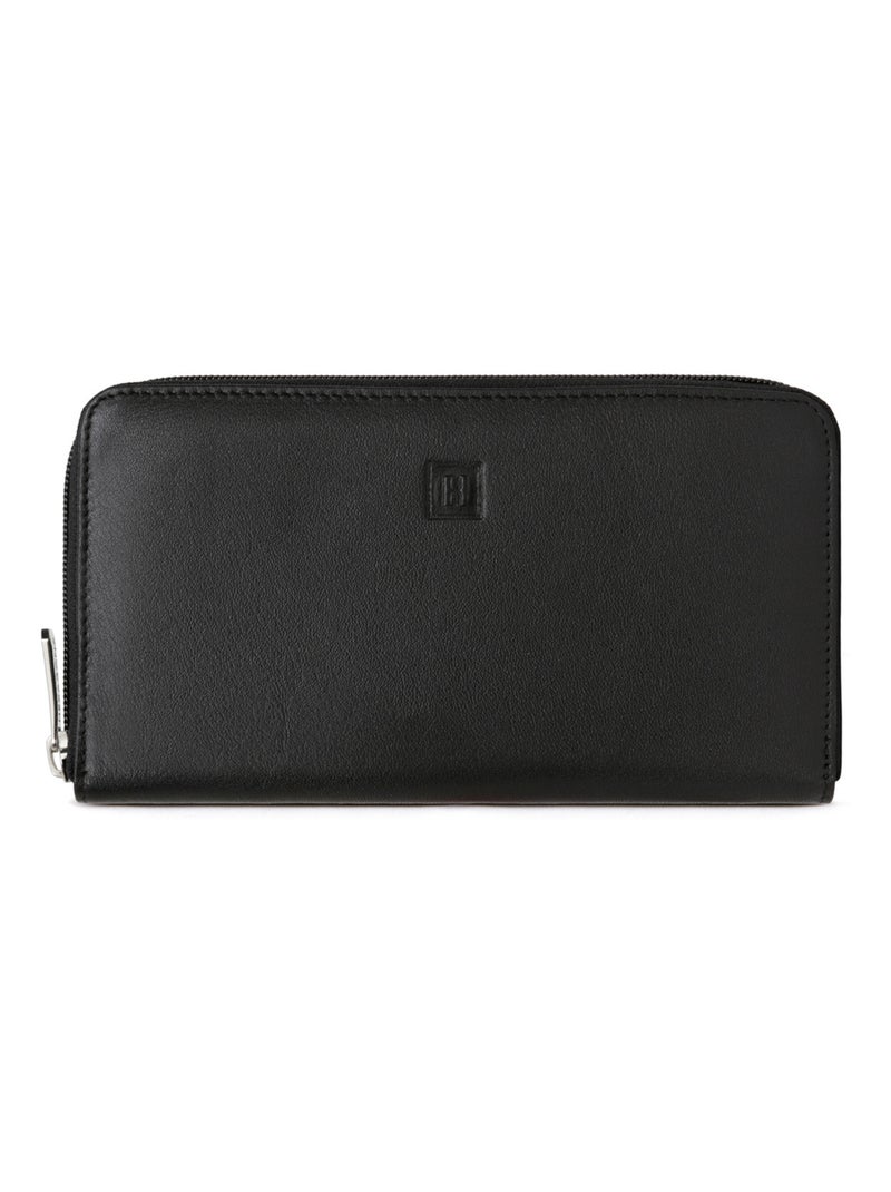 Portefeuille long  Cuir SOFT Noir - Kiabi