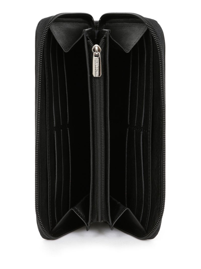 Portefeuille long  Cuir SOFT Noir - Kiabi