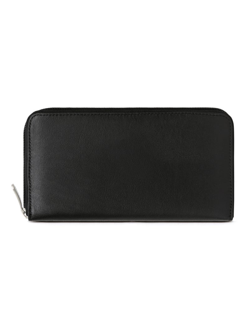 Portefeuille long  Cuir SOFT Noir - Kiabi