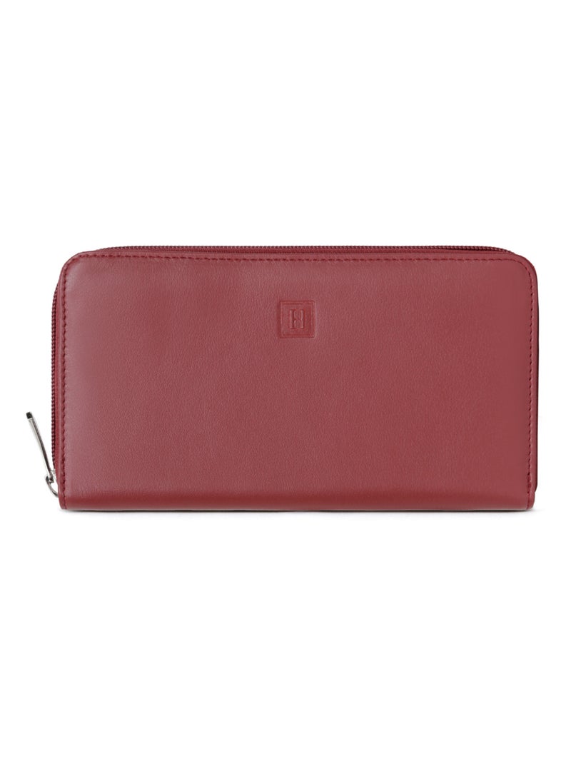 Portefeuille long  Cuir SOFT Rouge - Kiabi