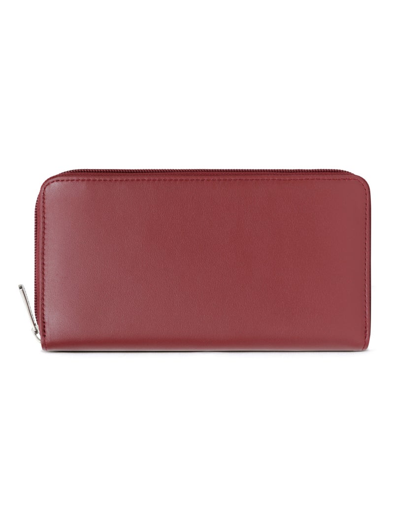 Portefeuille long  Cuir SOFT Rouge - Kiabi
