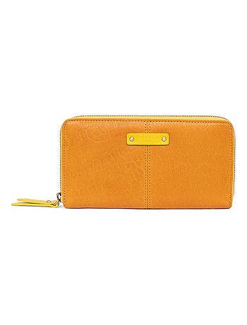 Portefeuille long stop rfid cuir ambroise hexagona