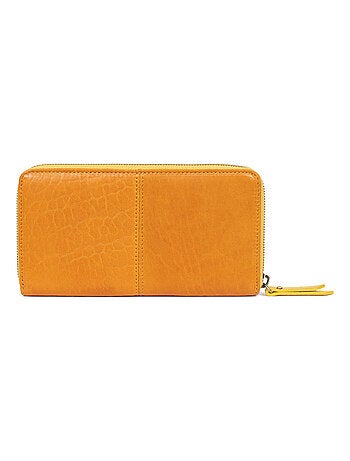 Portefeuille long stop rfid cuir ambroise hexagona