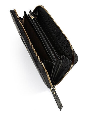 Portefeuille long stop rfid cuir ambroise hexagona