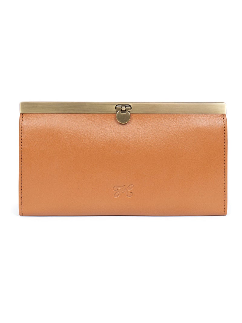 Portefeuille long  Stop RFID  Cuir BASTILLE Marron clair - Kiabi