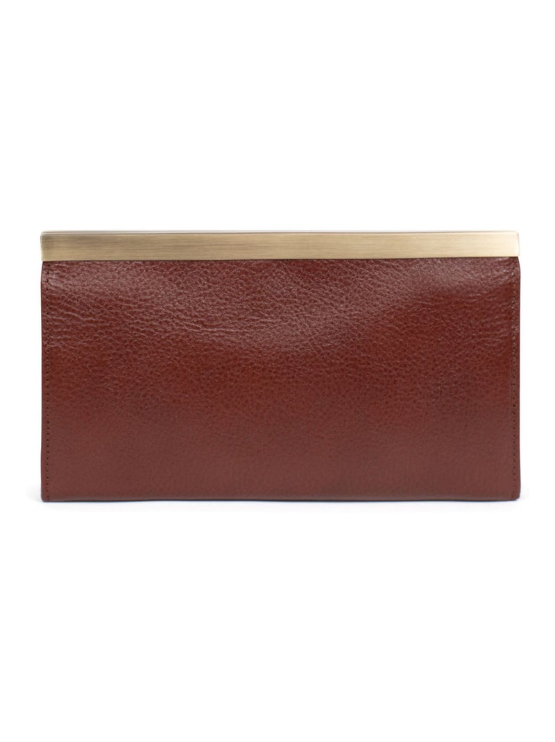 Portefeuille long  Stop RFID  Cuir BASTILLE Marron - Kiabi