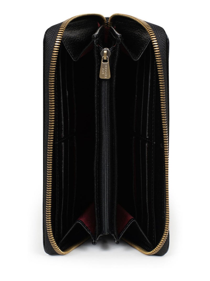 Portefeuille long  Stop RFID  Cuir BASTILLE Noir - Kiabi
